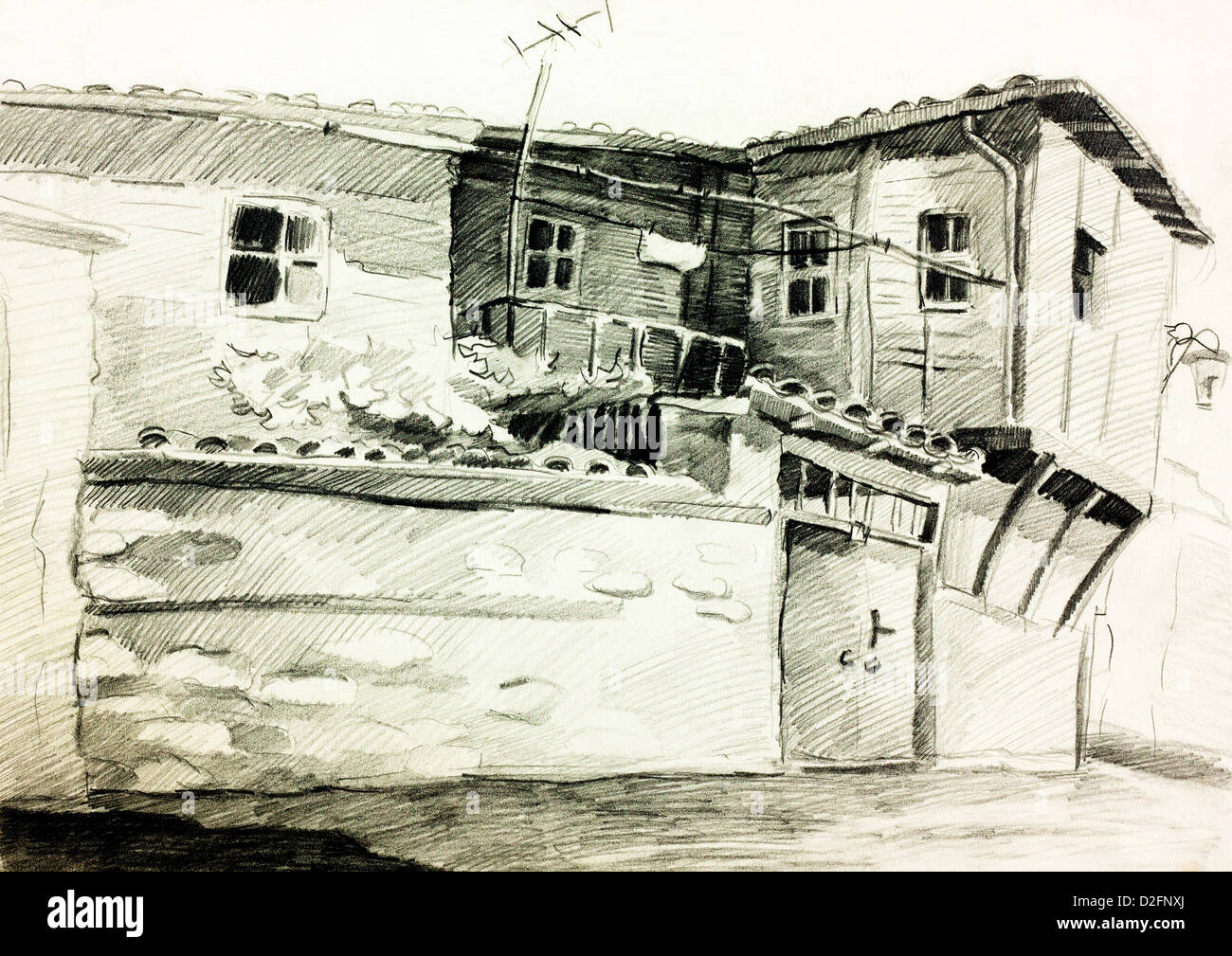 Himachal Pradesh- Watercolour sketches of Houses on Behance