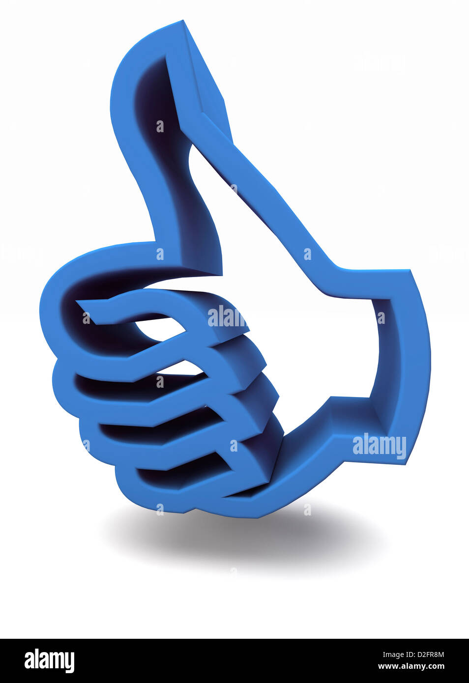 Social media hand in the thumbs up position - success / agreement / Like concept Stock Photo