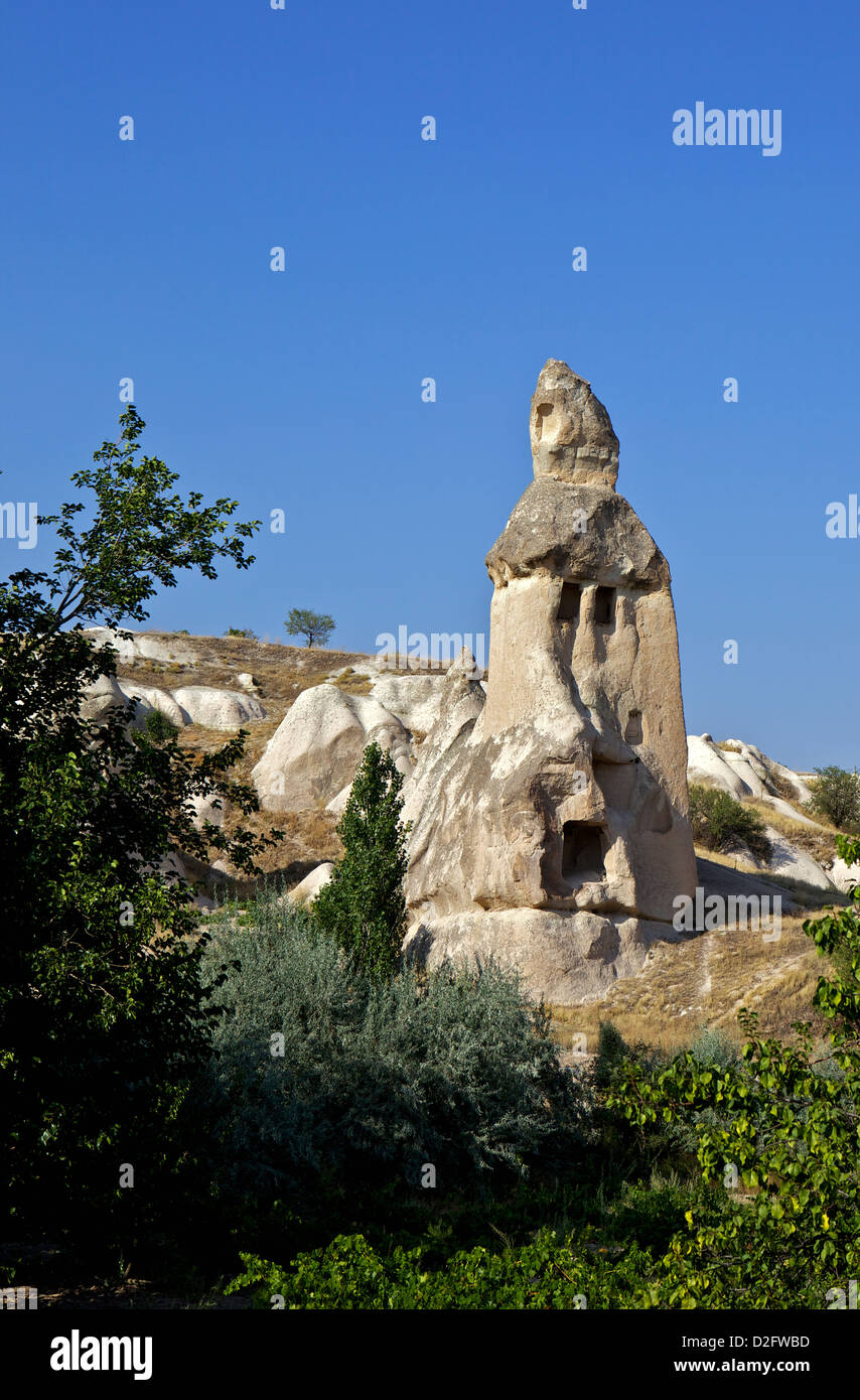 Fairy Chimneys rock formation landscape near Goreme, in Cappadocia ...
