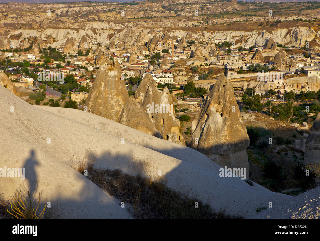 Fairy Chimneys rock formation landscape near Goreme, in Cappadocia ...