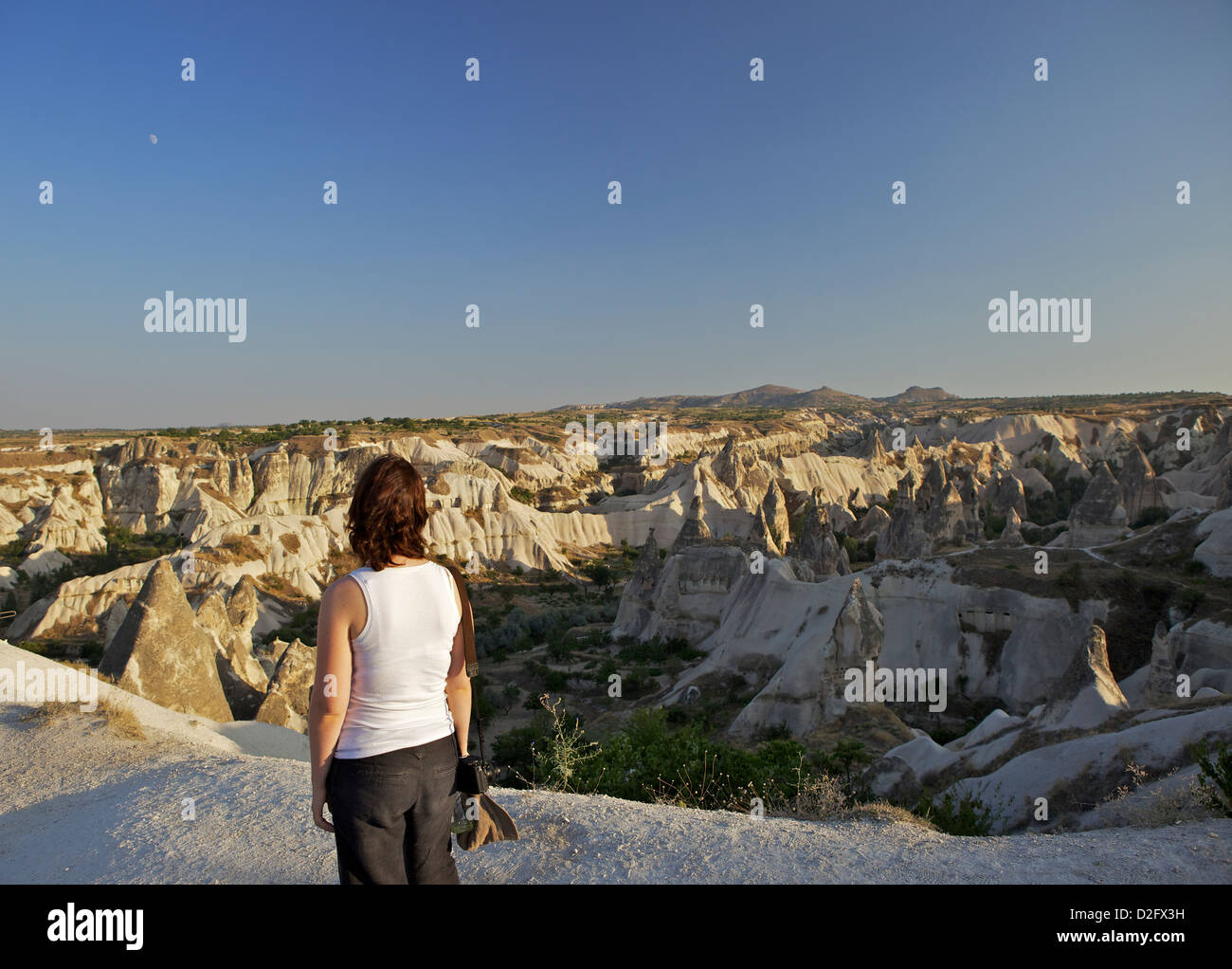 Fairy Chimneys rock formation landscape near Goreme, in Cappadocia ...