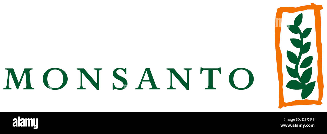 Company logo of the multinational biotechnology company Monsanto. Stock Photo
