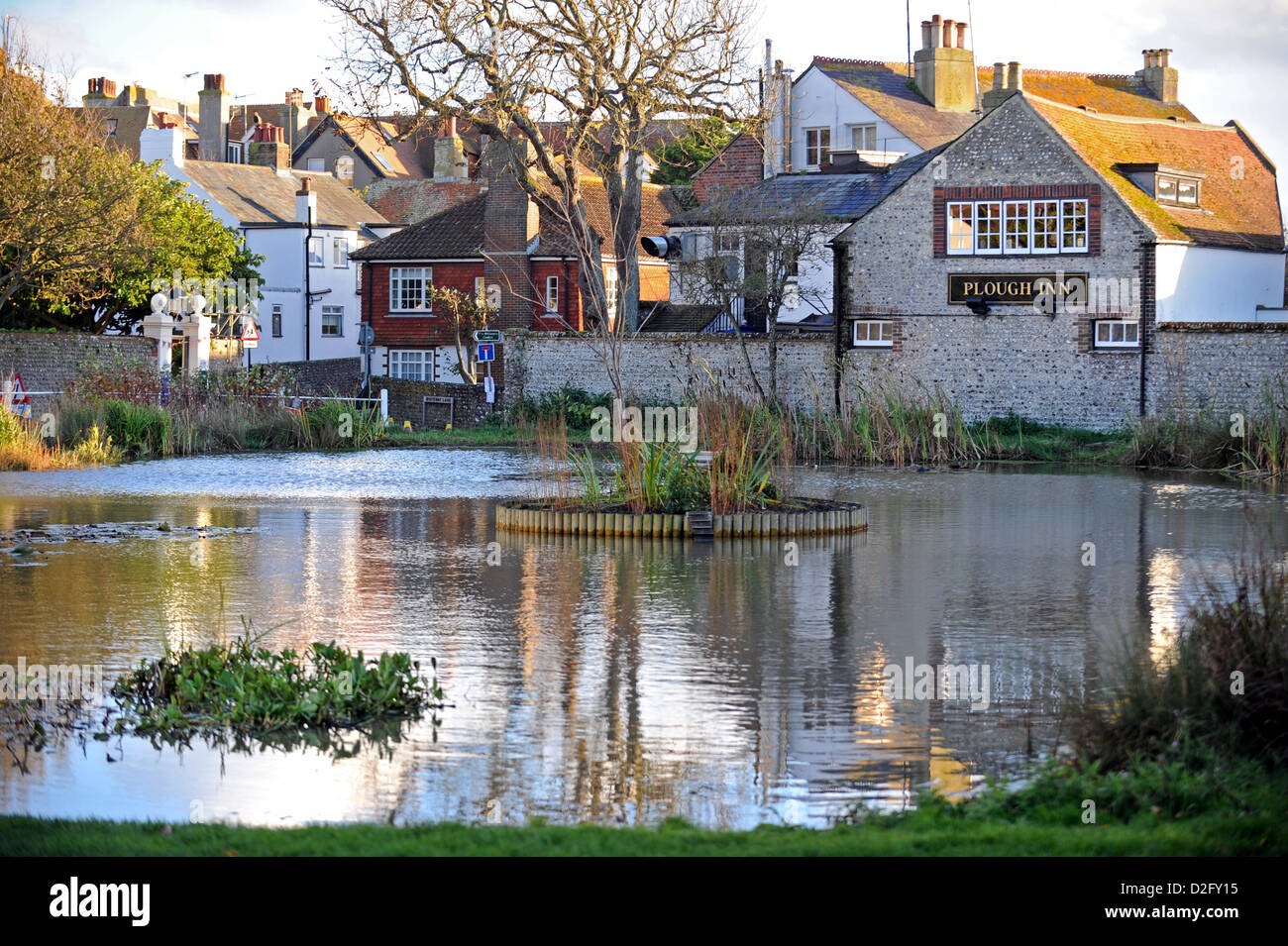 The village pond in Rottingdean Stock Photo