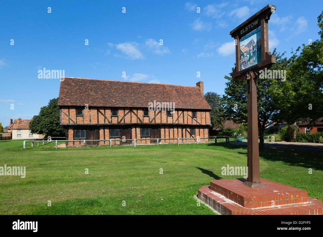Elstow Moot Hall, 15th century Market house on Elstow Green Stock Photo