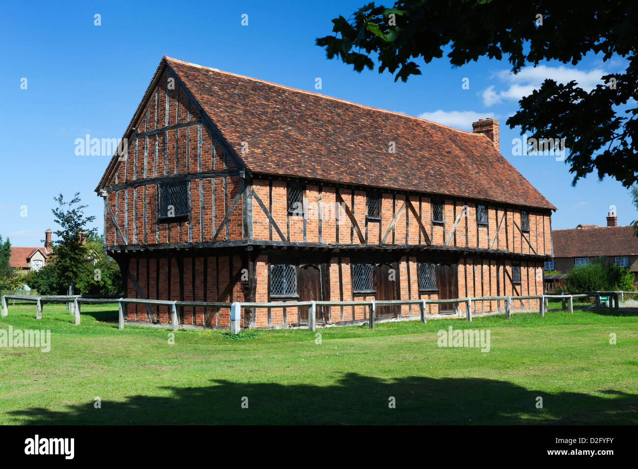 Elstow Moot Hall, 15th century Market house on Elstow Green Stock Photo