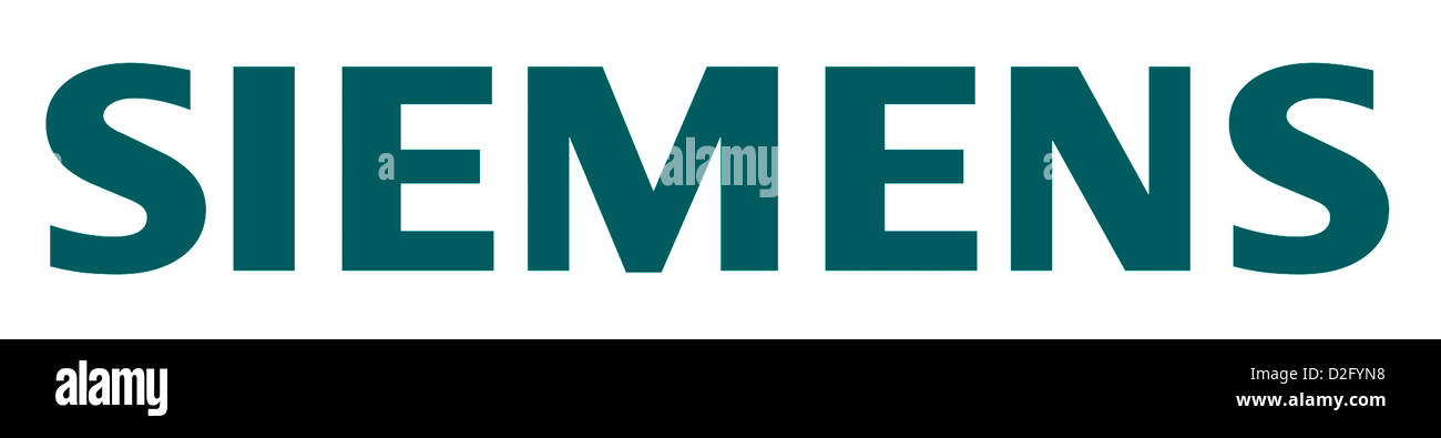 Logo of the German electronics giant Siemens with headquarters in Berlin and Munich. Stock Photo