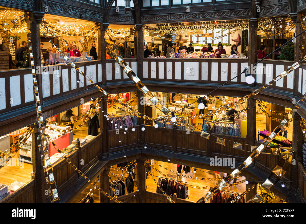 Liberty department store, London, UK and Christmas Stock Photo