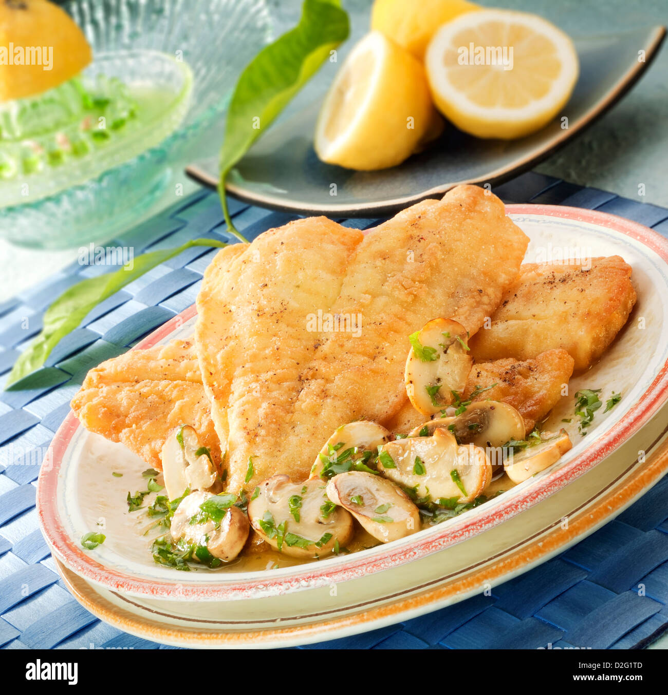 Fried sole fillets Stock Photo Alamy