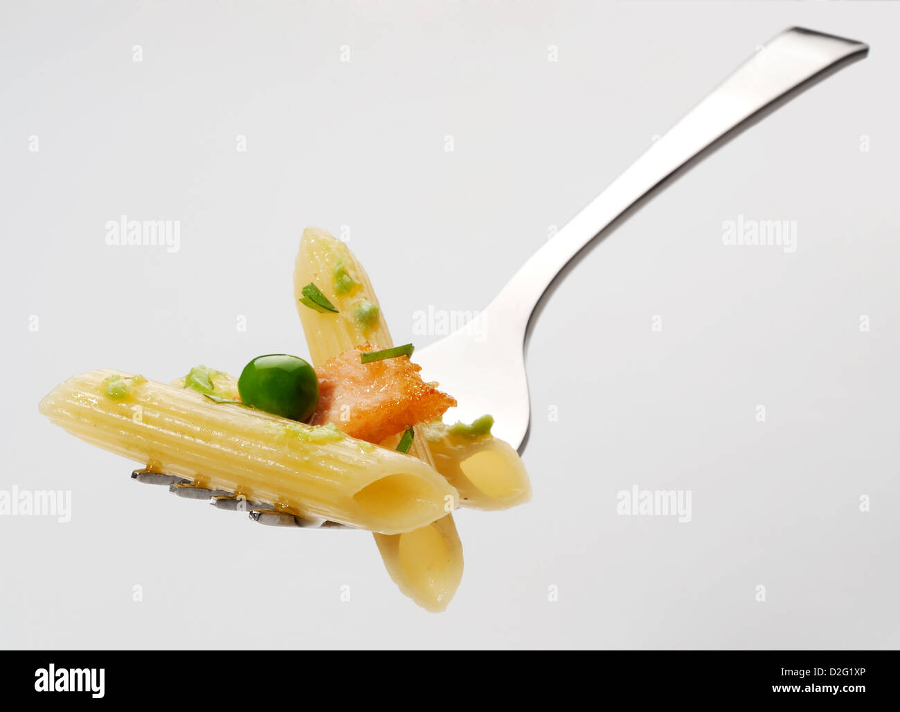 Italian pasta on fork Stock Photo Alamy