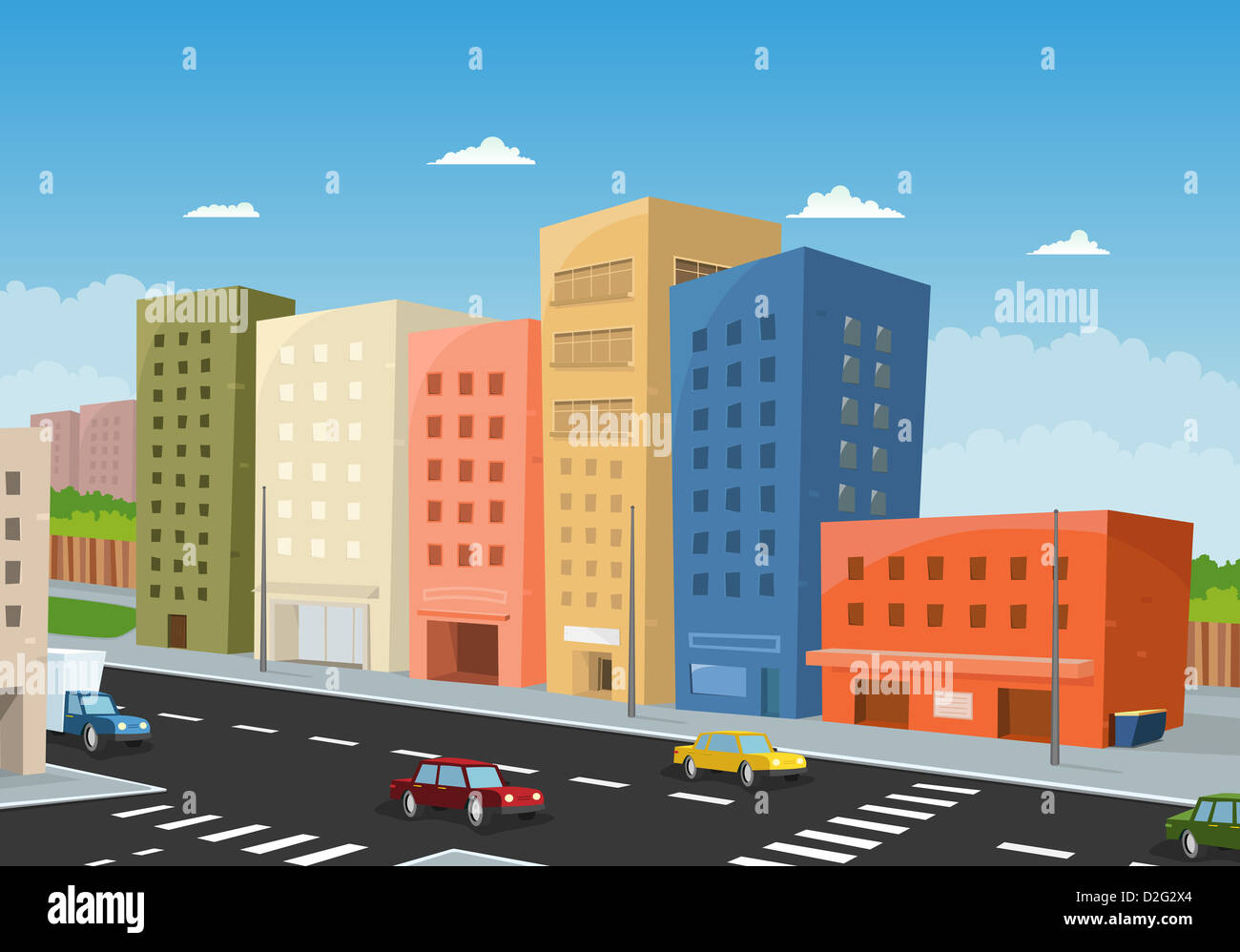 Cartoon buildings hi-res stock photography and images - Alamy