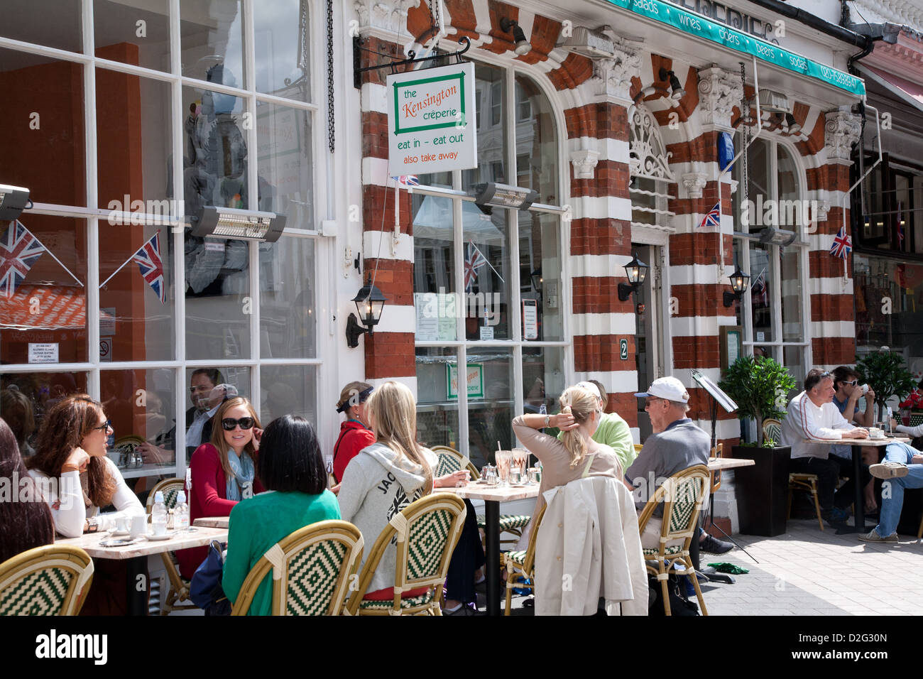 Restaurants around South Kensington Station, Kensington, London, England, United Kingdom Stock Photo