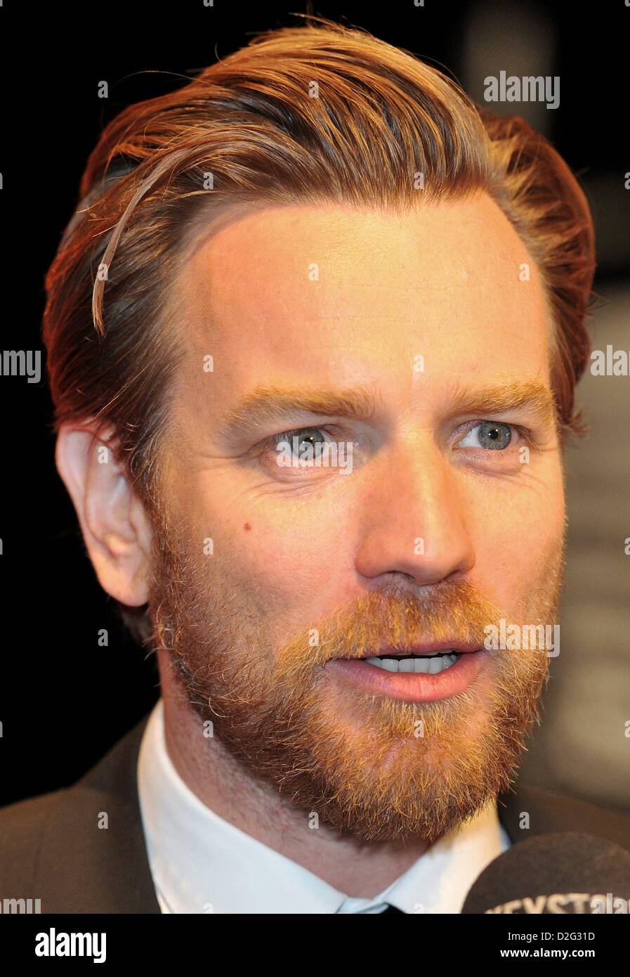 Geneva, Switzerland. 22nd January 2013. Scottish Actor Ewan Mc Gregor attends at IWC Race Night Dinner in Geneva.The swiss watch manufactur celebrated its new Ingenieur collection as well as the partnershipwith the Mercedes AMG Petronas Formula One Team. Photo: Frank May/picture alliance/ Alamy Live News Stock Photo
