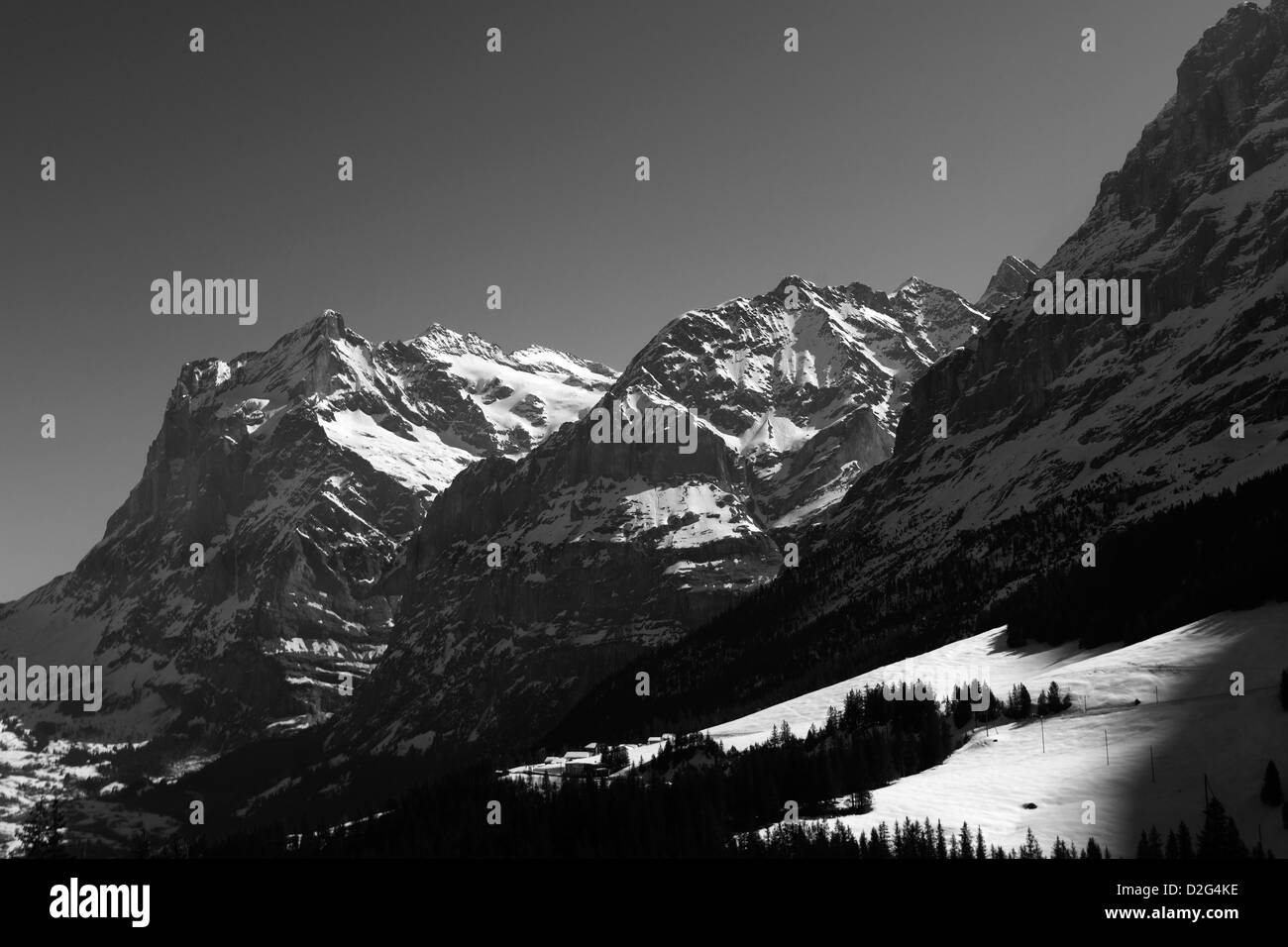 Swiss bernese alps Black and White Stock Photos & Images - Alamy