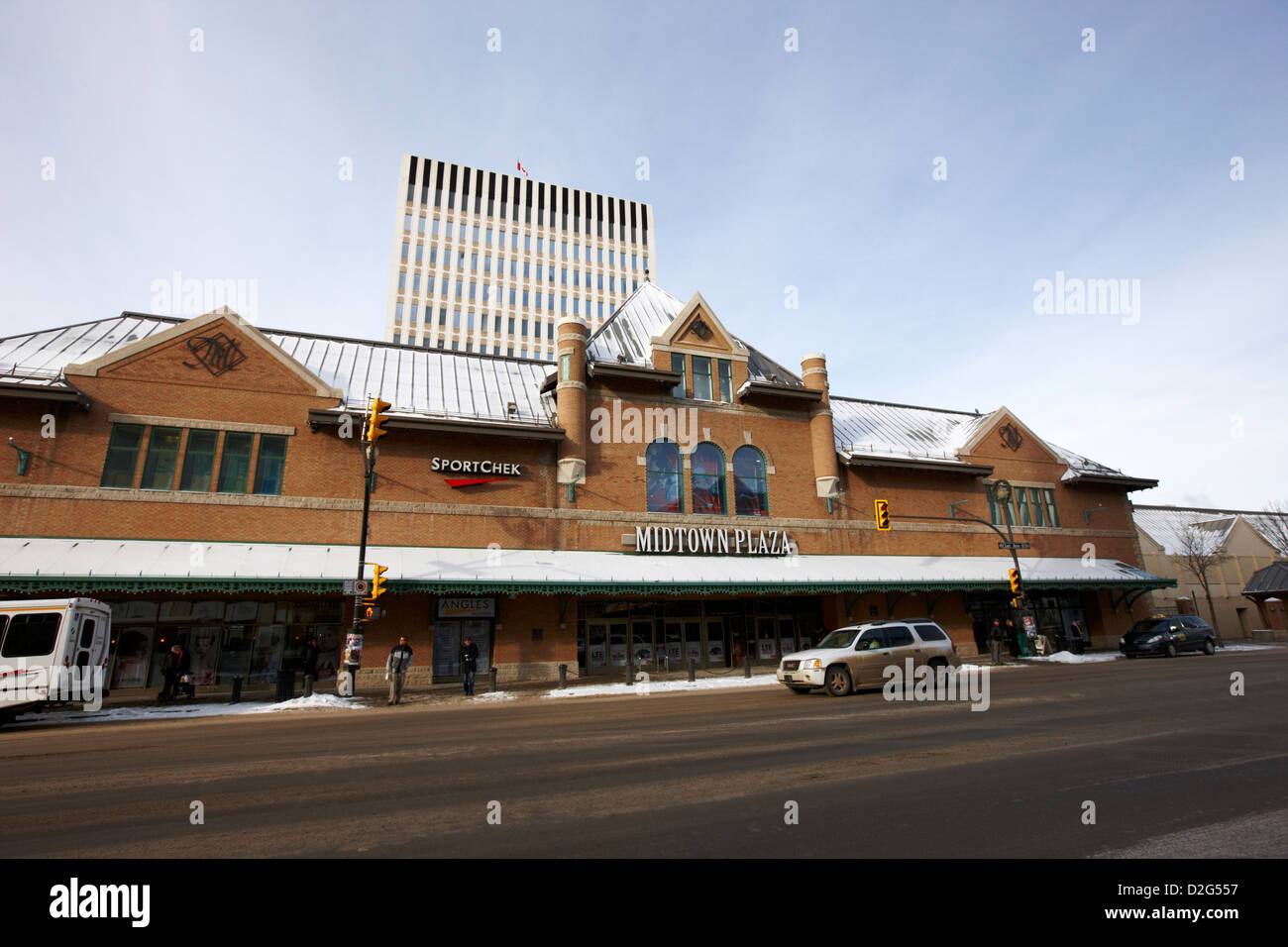 midtown plaza shopping mall downtown Saskatoon Saskatchewan Canada Stock Photo