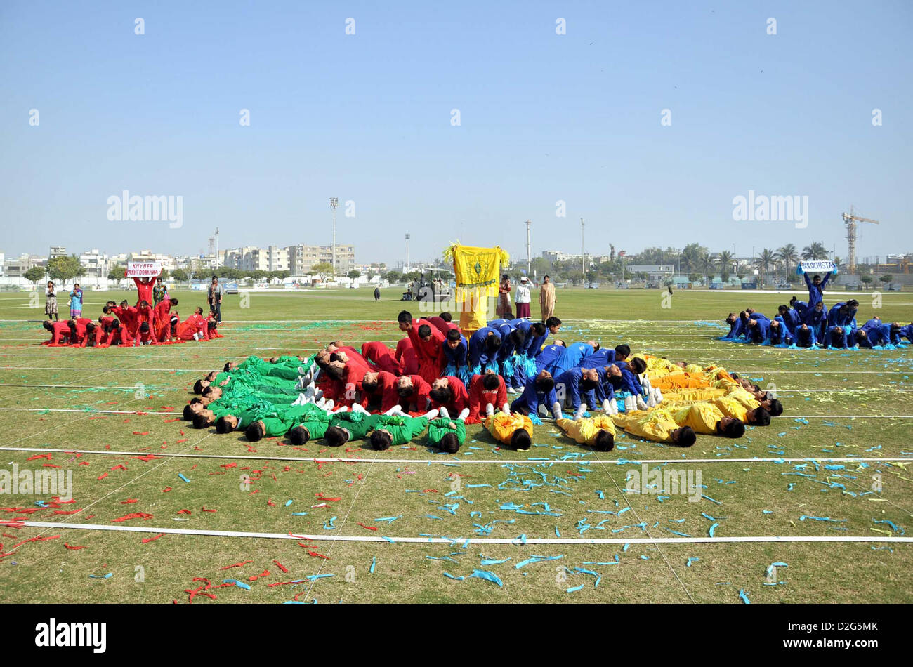 Pupils of “Students Academy” are performing during annual sports day at