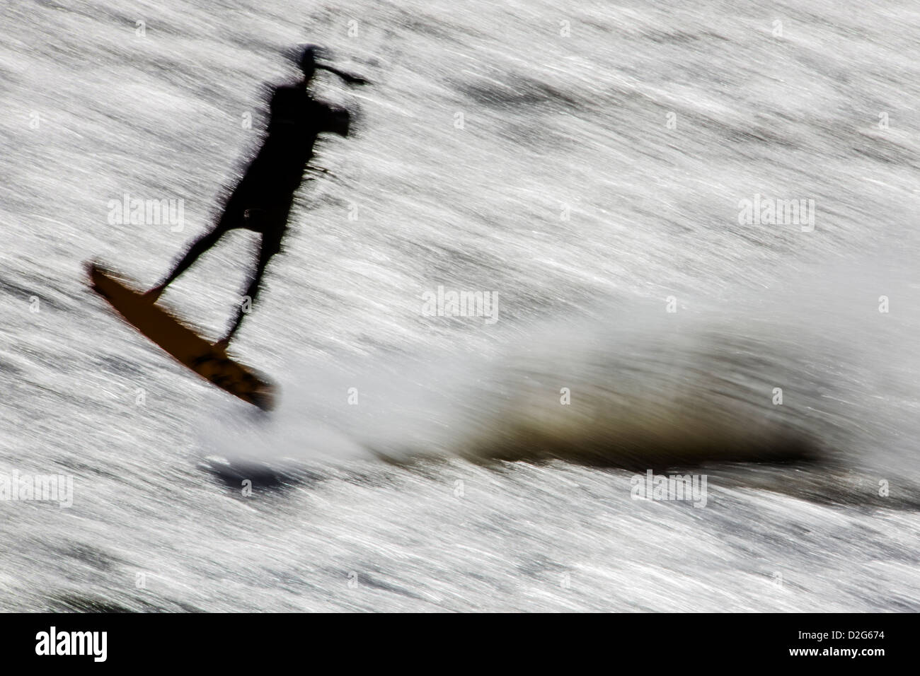 Kitesurfing on Turnagain Arm, Kenai Peninsula, Alaska, USA Stock Photo
