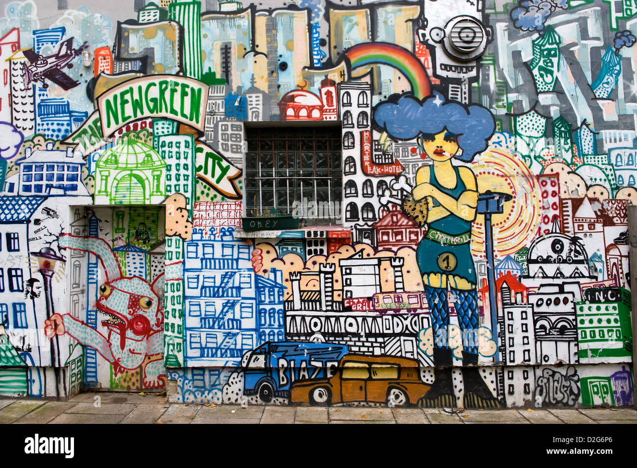 Berlin, Germany, graffiti on a wall in Berlin Stock Photo - Alamy