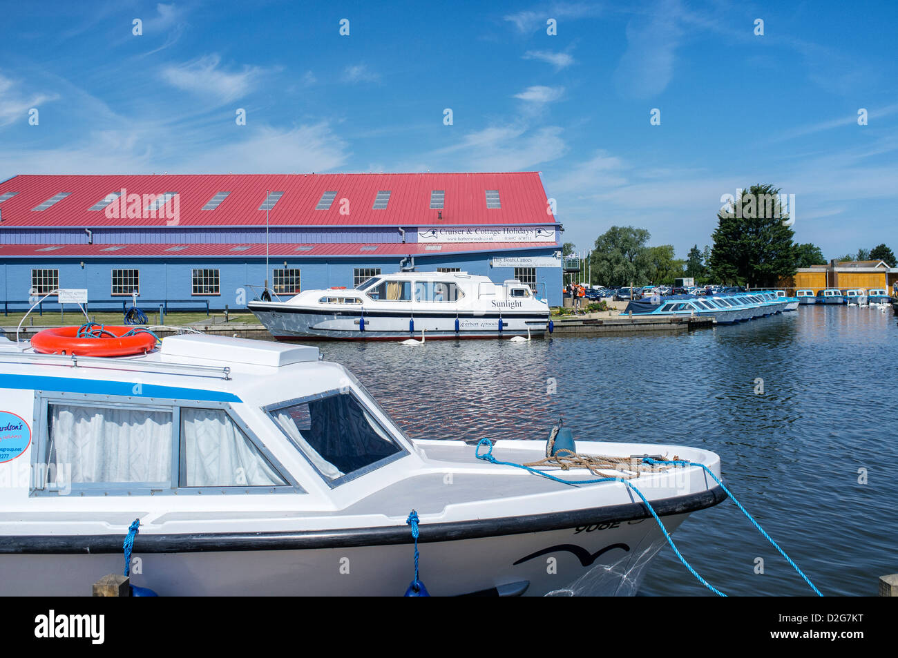 Herbert Woods Broads Haven Boatyard with Hire Boats at Potter Heigham