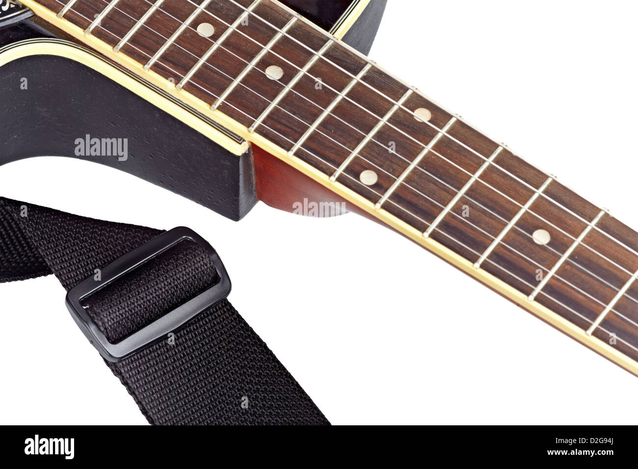 Isolated guitar fingerboard and a belt Stock Photo Alamy