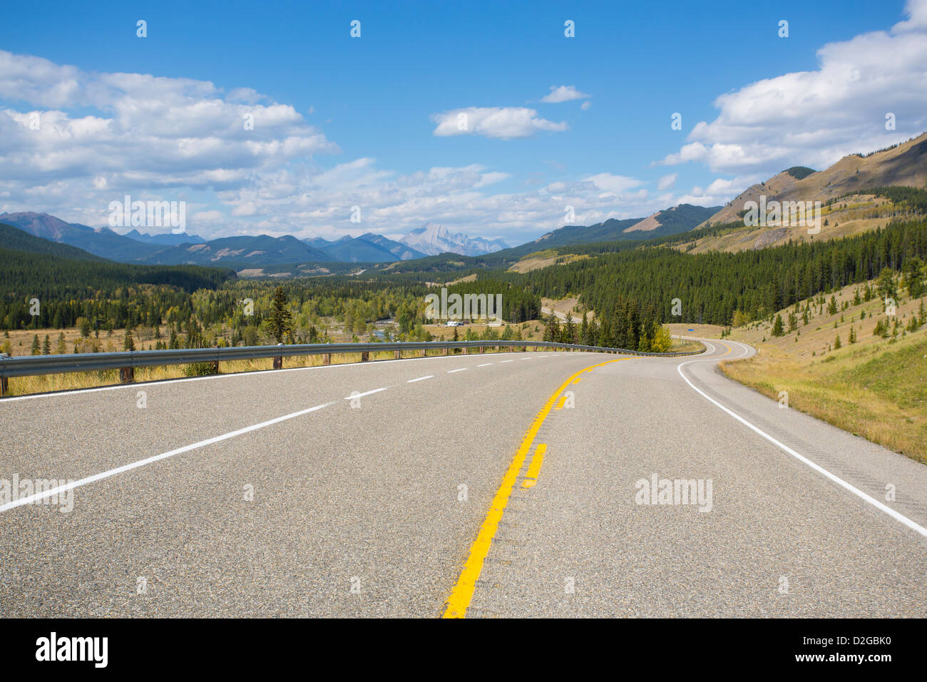 Road in Alberta Canada Stock Photo