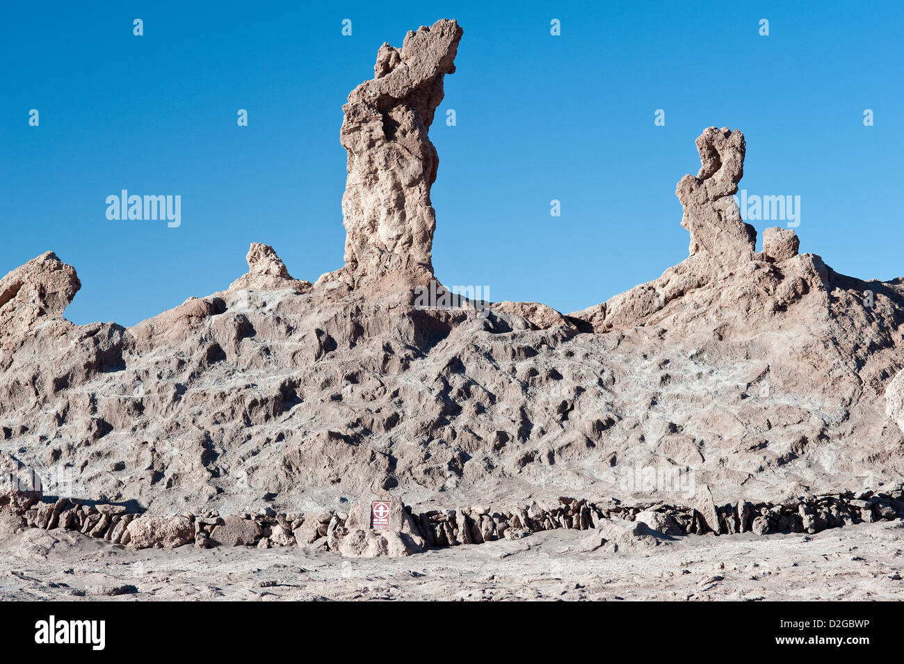 Tres Marias Valle de Luna Valley of the Moon, Atacama Desert Chile South America Stock Photo