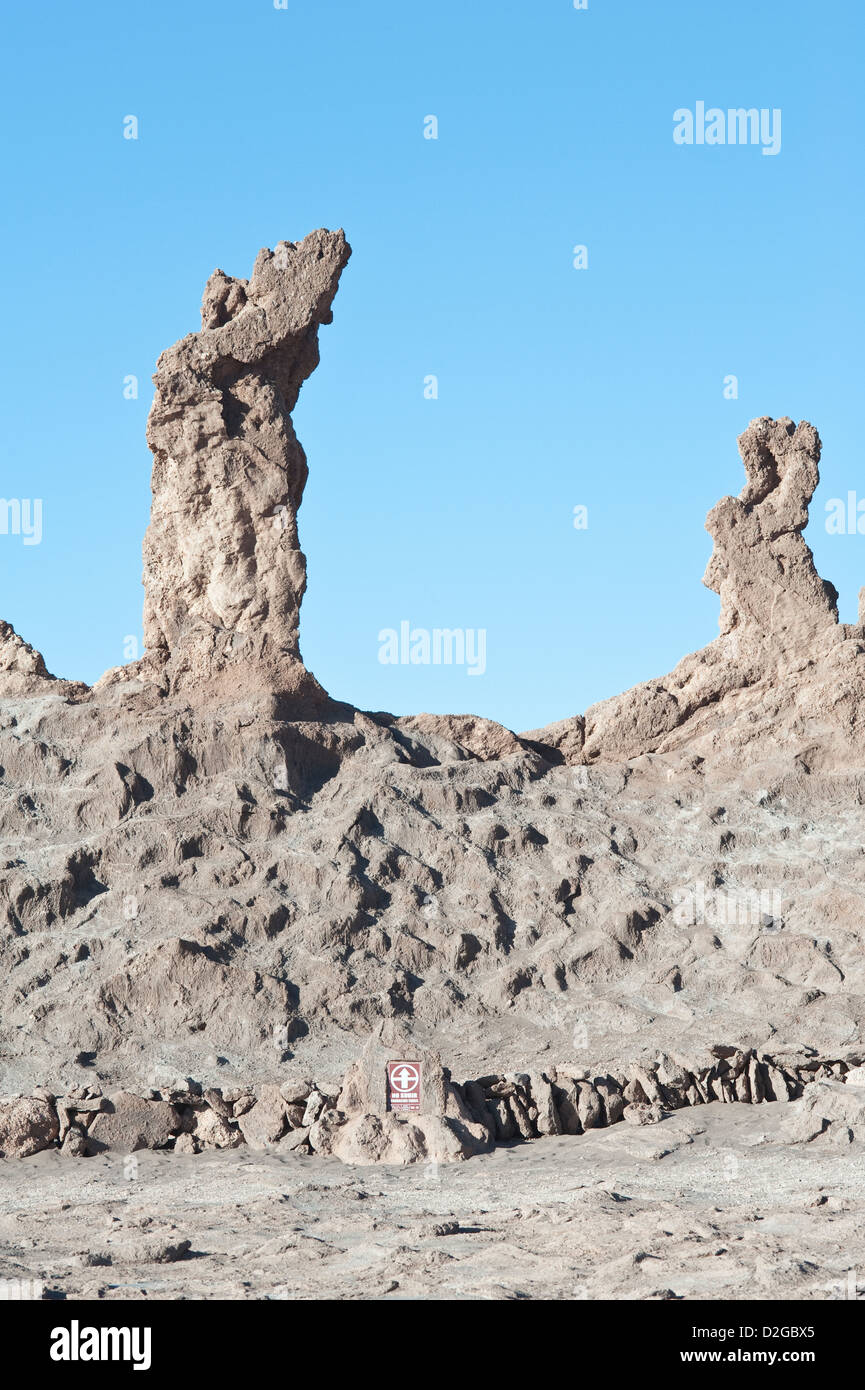 Tres Marias Valle de Luna Valley of the Moon, Atacama Desert Chile South America Stock Photo