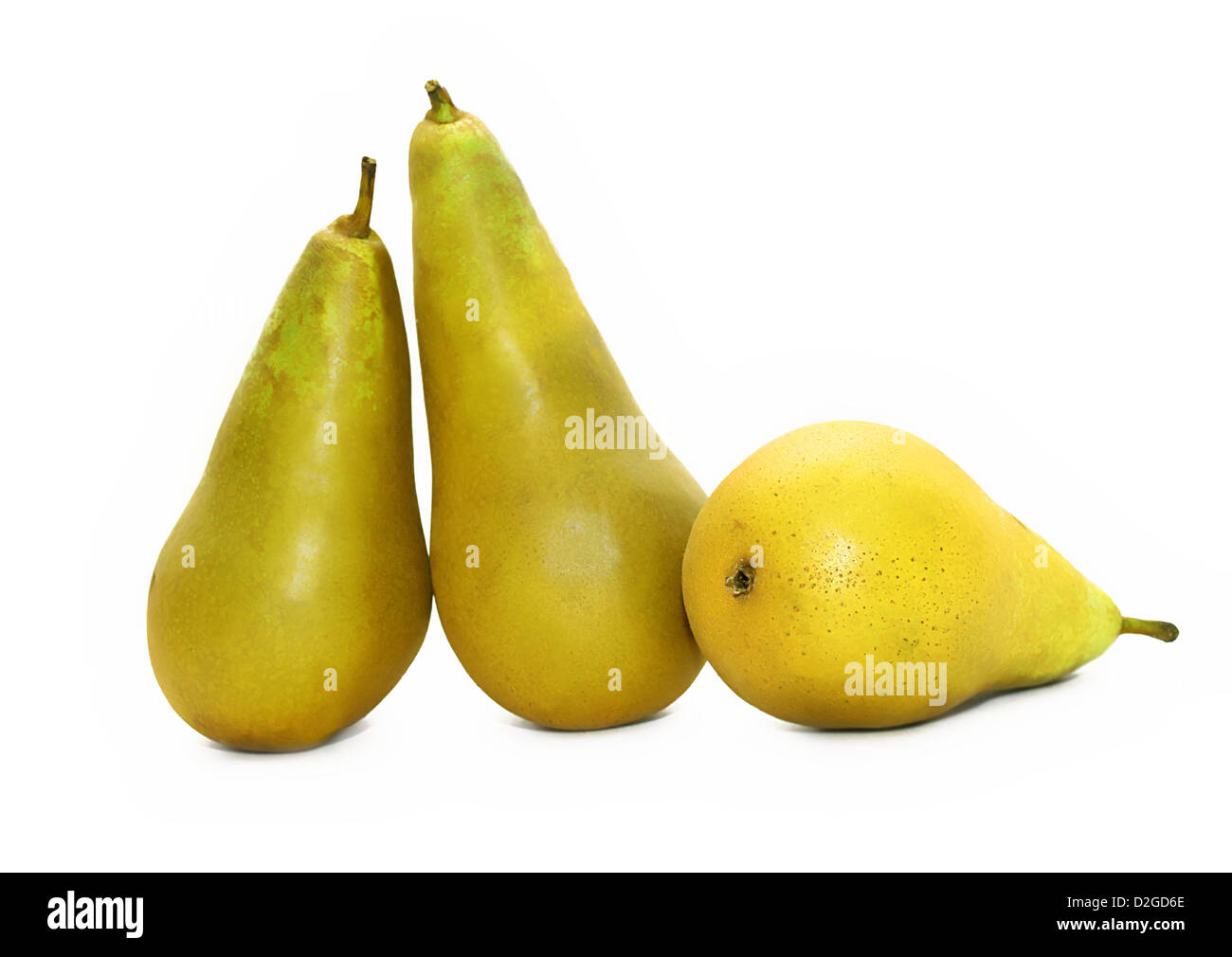 three pears isolated on white Stock Photo
