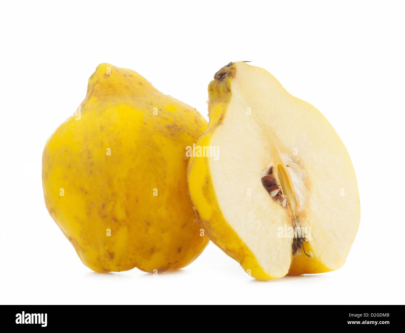 Quince apple on white background. Stock Photo