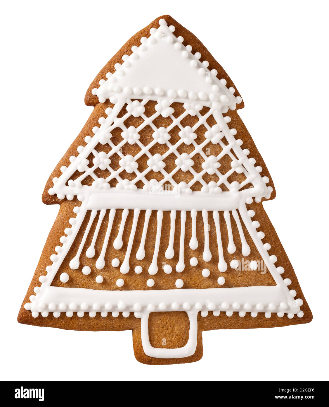 Christmas tree gingerbread isolated on white background Stock Photo - Alamy