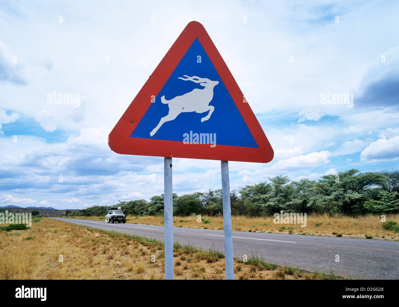Namibia, Namibian traffic sign at Highway B1 Stock Photo Alamy