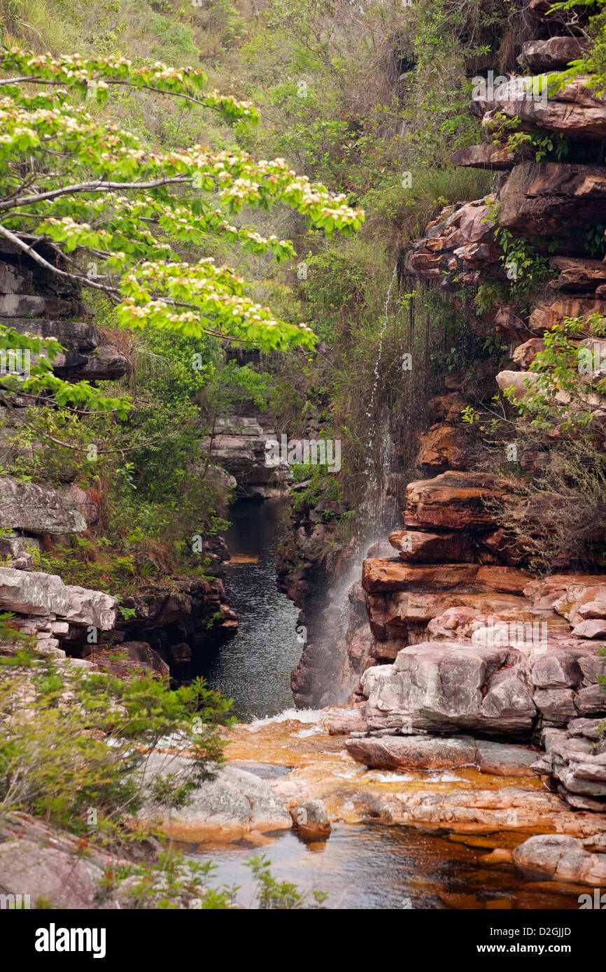 Mucugezinho waterfall near Lencois in the Chapada Diamantina, Bahia, Brazil Stock Photo