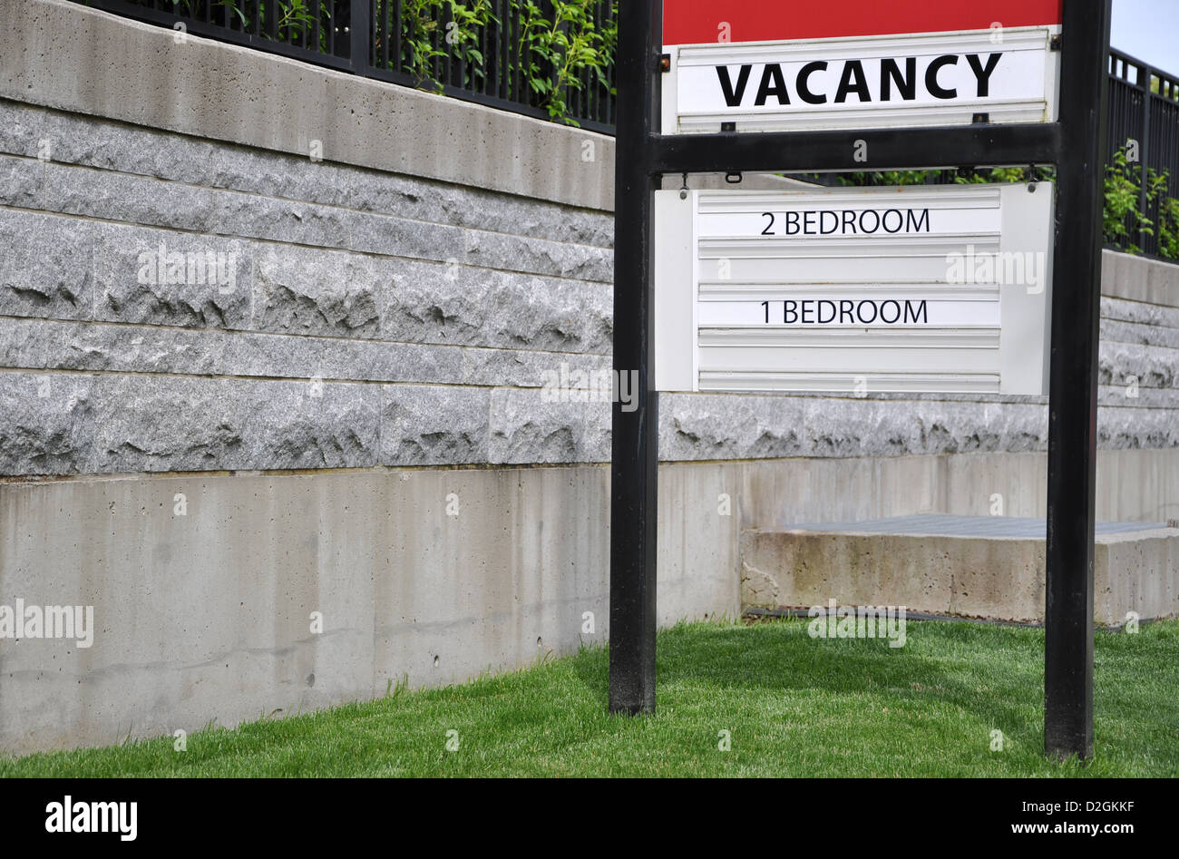 Vacancy sign Stock Photo