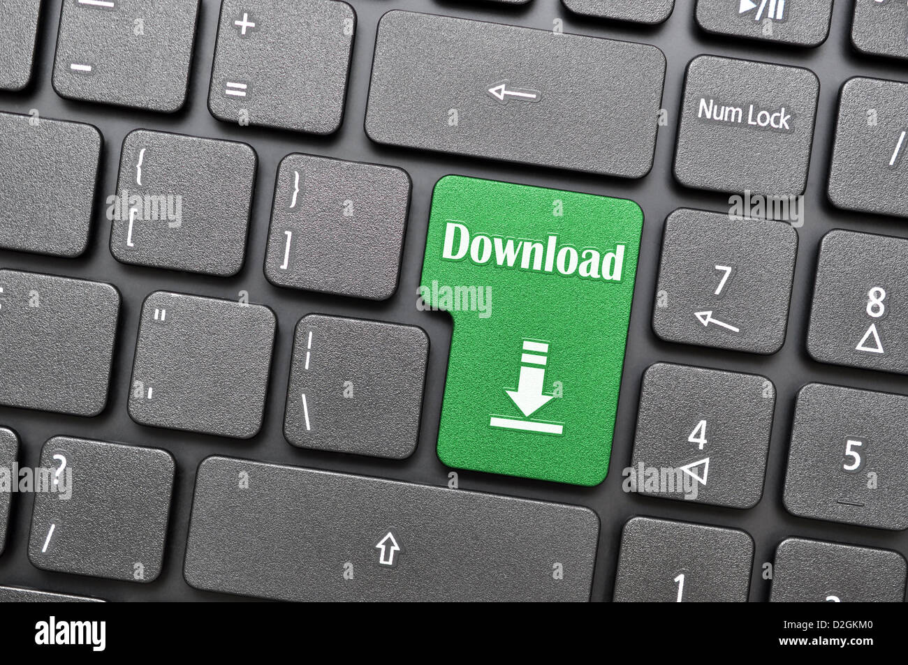 Download on keyboard Stock Photo