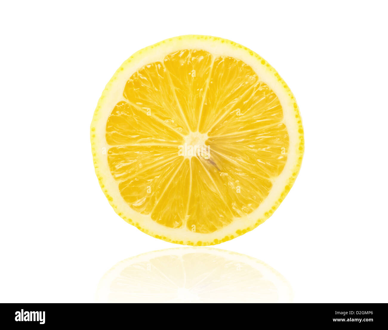Slice of fresh lemon isolated on white background Stock Photo - Alamy