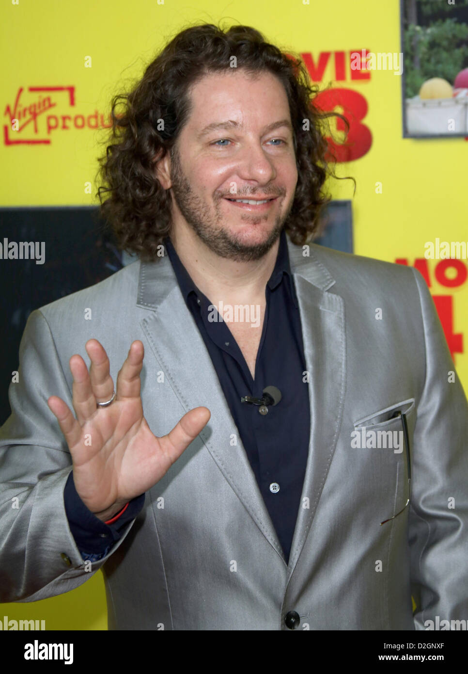 US comedian Jeffrey Ross arrives for the premiere of the film 'Movie 43