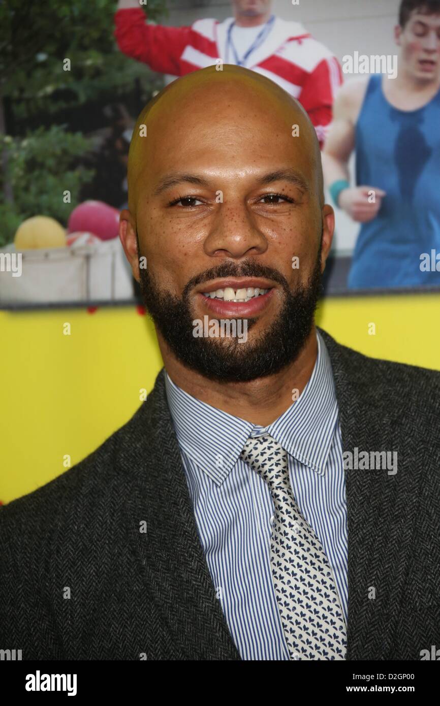 US rapper, musician and actor Common arrives for the premiere of the film 'Movie 43' at Hollywood's Grauman's Chinese Theatre in Los Angeles, USA, 23 January 2013. Photo: Hubert Boesl Stock Photo
