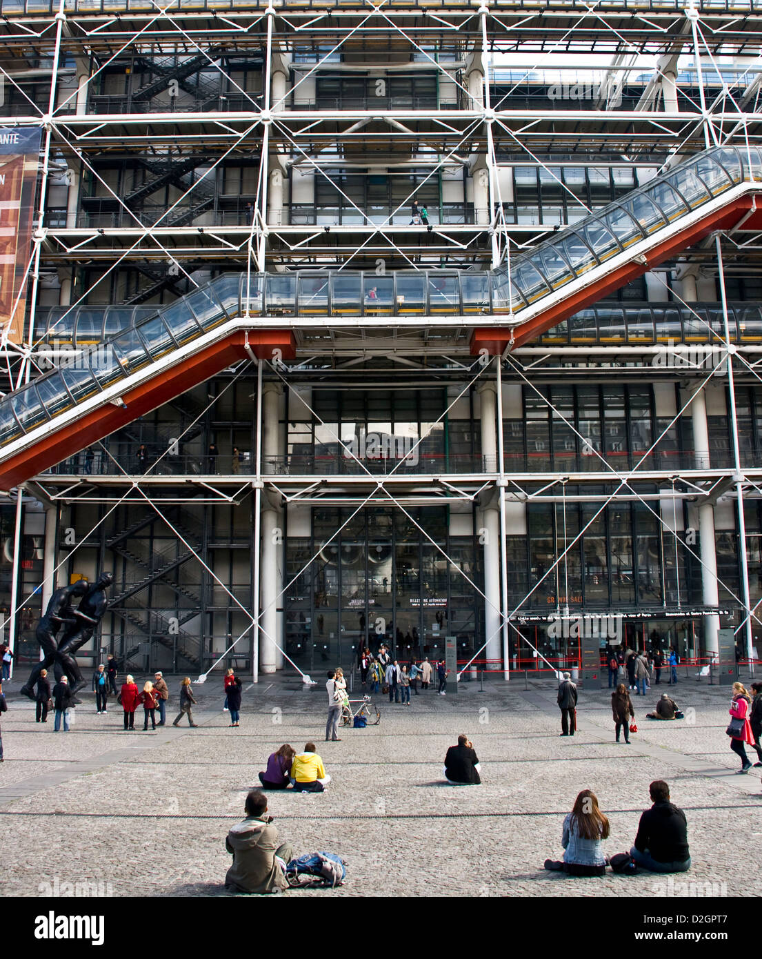 Centre Georges Pompidou designed by Renzo Piano, Richard Rogers and Gianfranco Franchini Beaubourg Paris France Europe Stock Photo