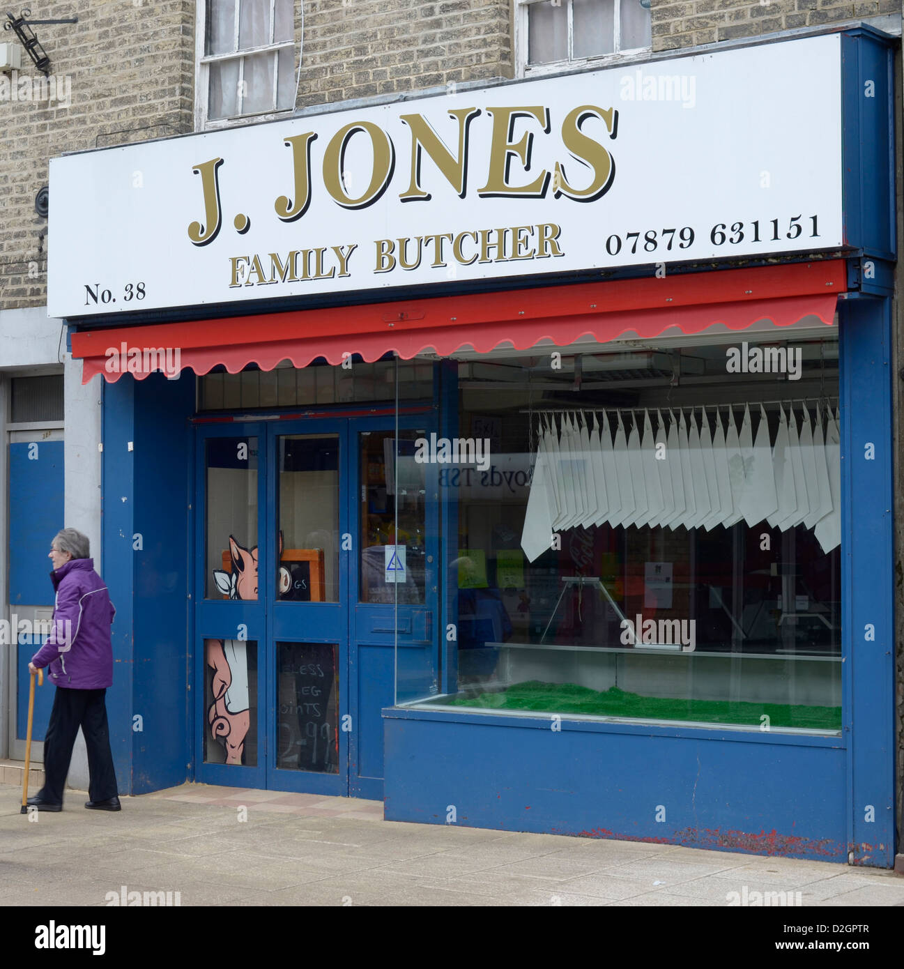 J Jones Butchers Stock Photo