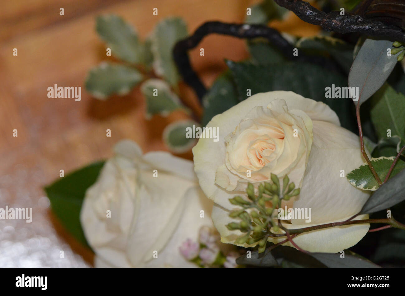 flower from funeral arrangement Stock Photo