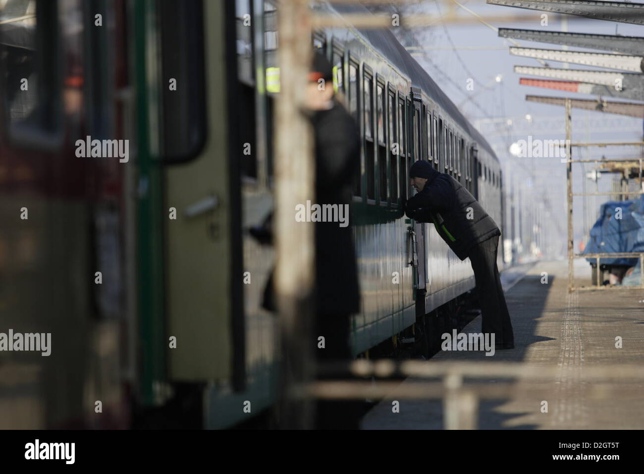 Gdansk, Poland Railway workers in Poland are set to hold a nationwide two-hour strike on Friday 25th, January in protest against cuts to benefits. Rail services are set to come to a standstill on Friday from 7am to 9am. File photo: Railaway Station Gdansk - Oliwa Stock Photo