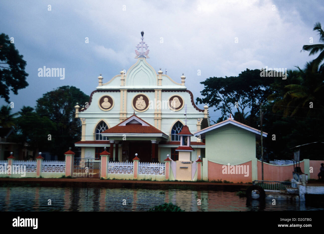 Kerala India Pathiramanal A Small Island Located On The Border Of Kottayam In Alapuzha District Church Is Associated With The Blessed Kuriacose Located By Lake Vembanad Stock Photo
