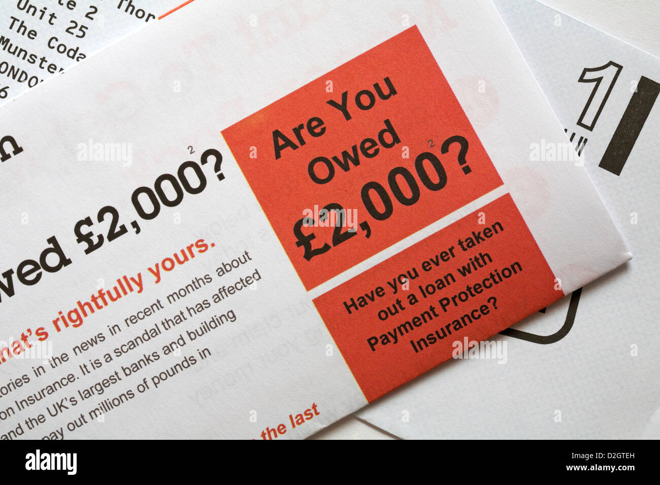 Payment Protection Insurance High Resolution Stock