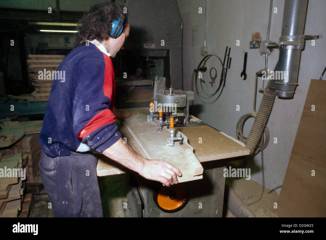 Amf Factory Furniture Production Bradford Ear Protection Stock Photo Alamy