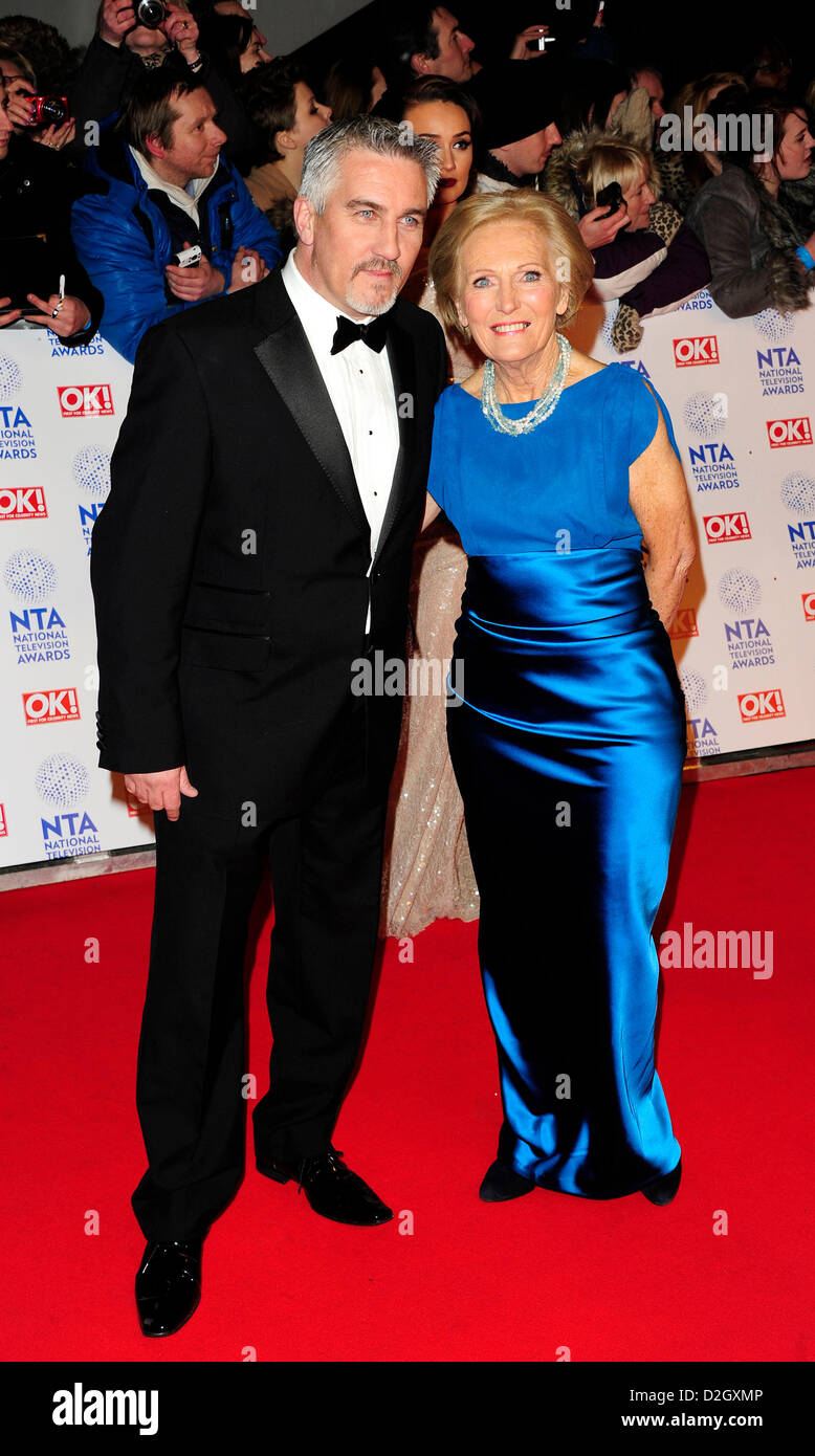 London, UK. 23rd January 2013. Paul Hollywood ; Mary Berry  attend  the National Television Awards 2013 London's 02 Arena. Credit:  Maurice Clements / Alamy Live News Stock Photo