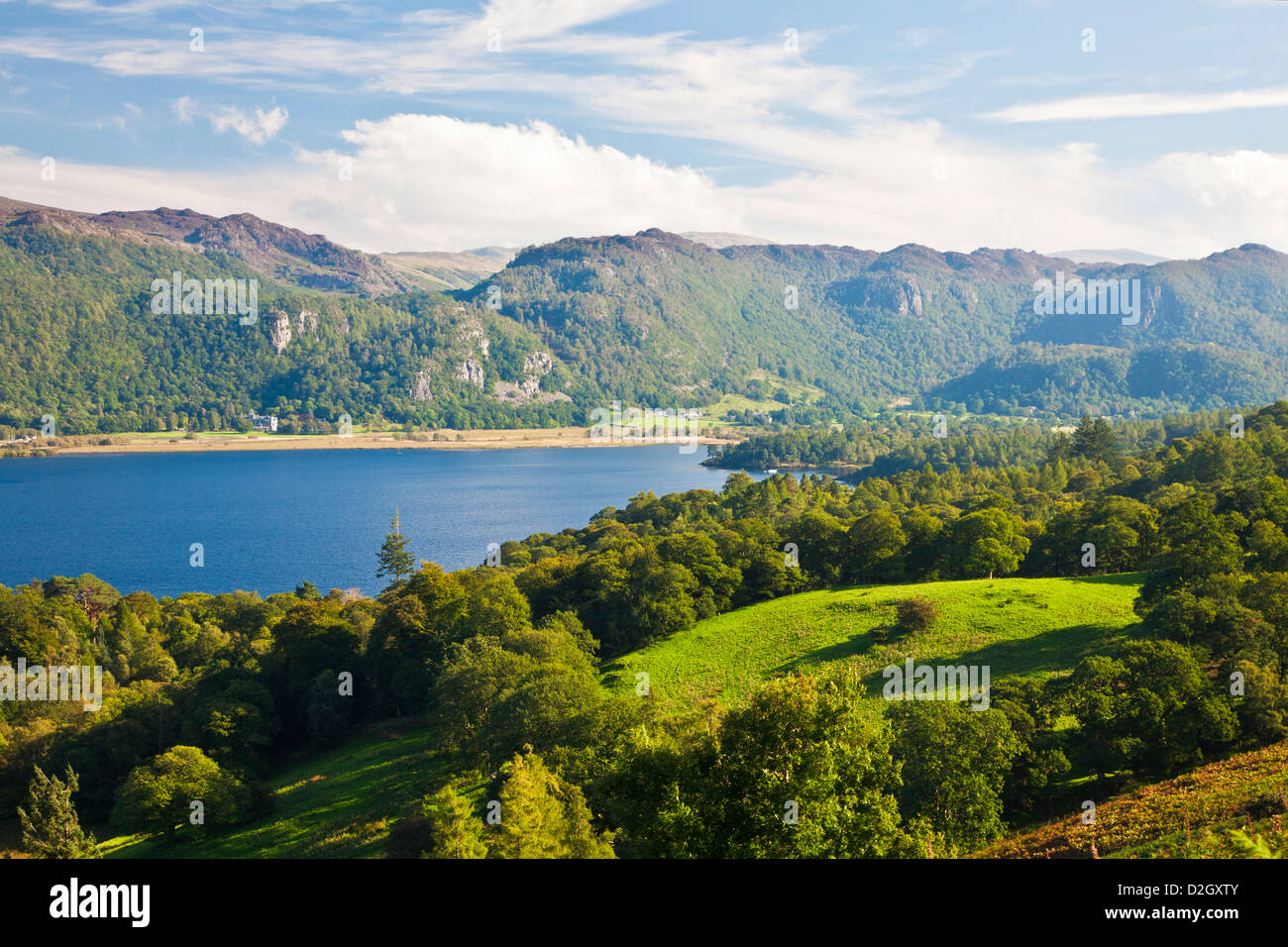 View over Derwent Water towards Walla Crag in the Lake District, Cumbria, England, UK Stock Photo