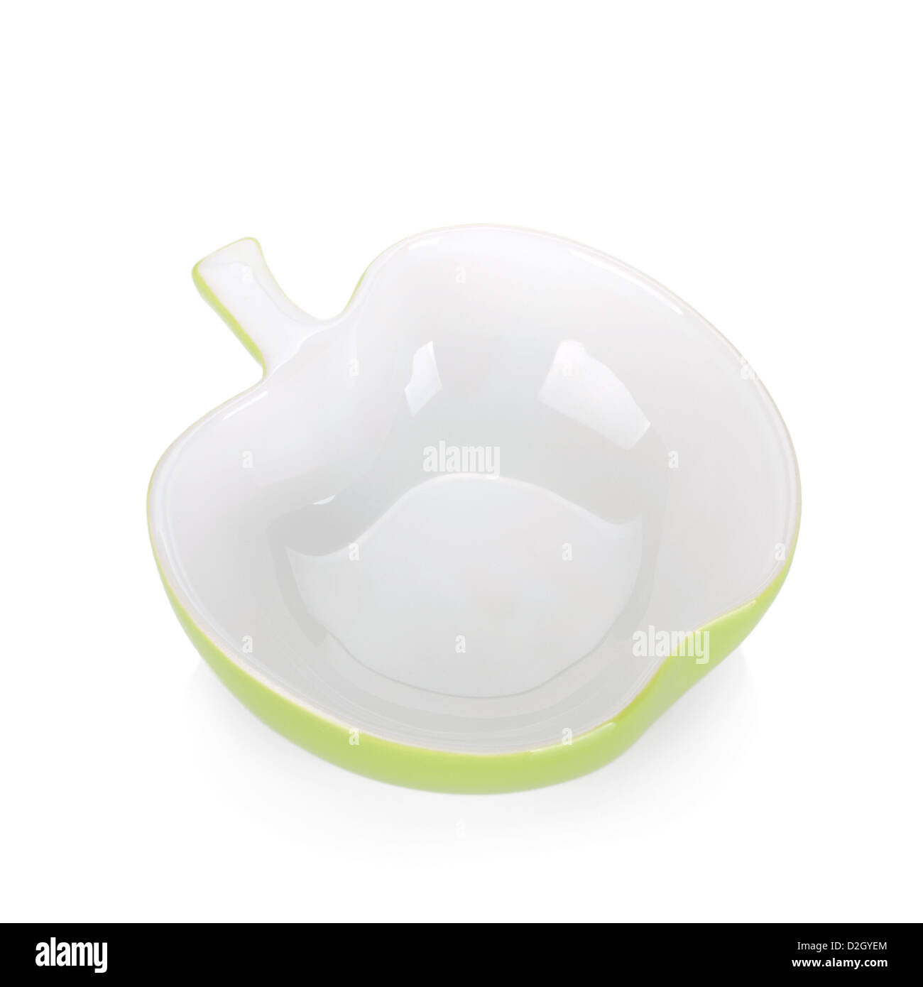 Apple shaped fruit bowl. Isolated on white background Stock Photo Alamy