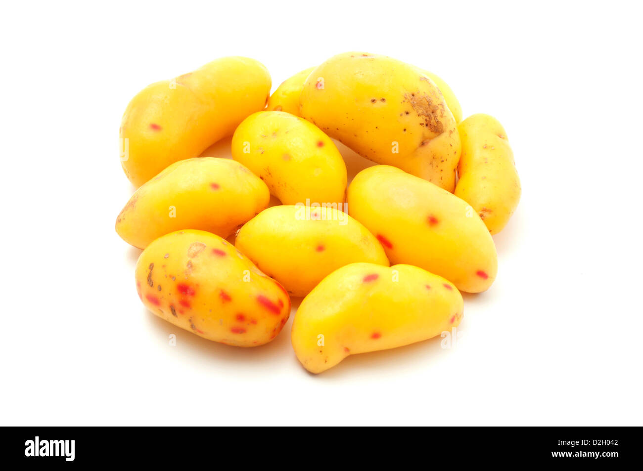 Ulluco tubers on a white background Stock Photo