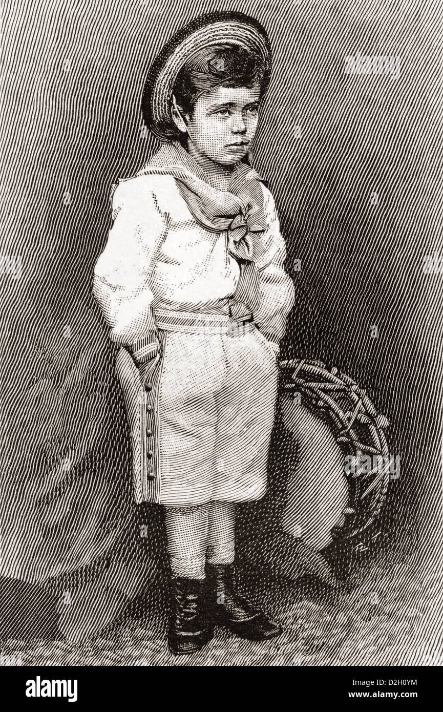 Nicholas II, 1868 – 1918. Seen here aged 3. Last Emperor of Russia, Grand Duke of Finland, and titular King of Poland. Stock Photo