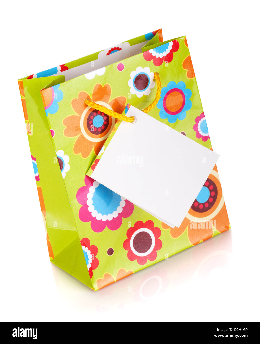 Colored gift bag. Isolated on white background Stock Photo Alamy