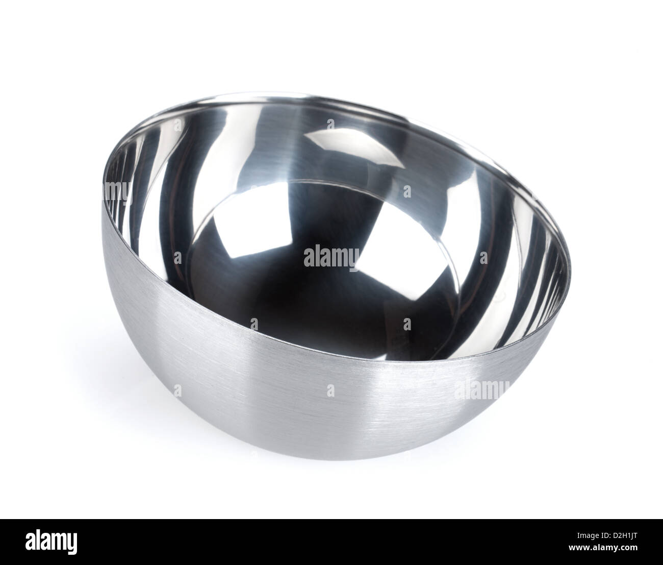 Stainless steel bowl. Isolated on white background Stock Photo - Alamy
